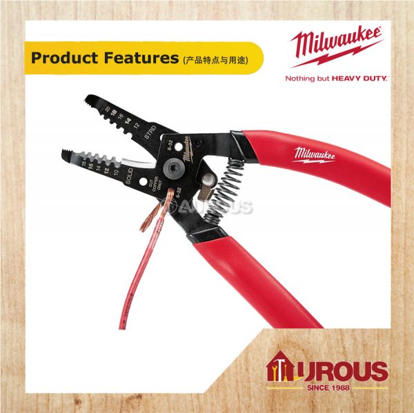 MILWAUKEE WIRE STRIPPER FOR SOLID & STRANDED WIRE 48-22-6109 - Image 5