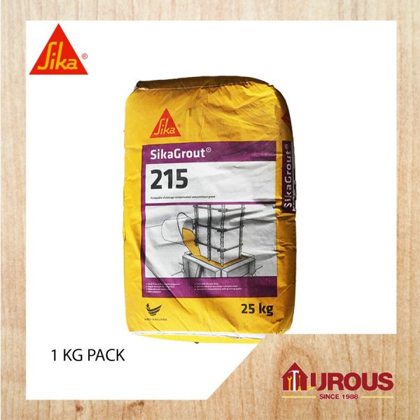 1KG PACK SIKA GROUT 215 - PUMPABLE SHRINKAGE COMPENSATED CEMENTITIOUS GROUT