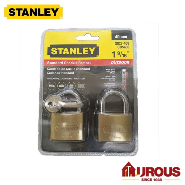 Stanley Key Alike Brass Padlock S827-408 S827-411 - Image 6