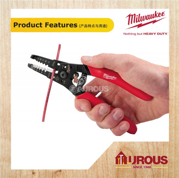 MILWAUKEE WIRE STRIPPER FOR SOLID & STRANDED WIRE 48-22-6109 - Image 6