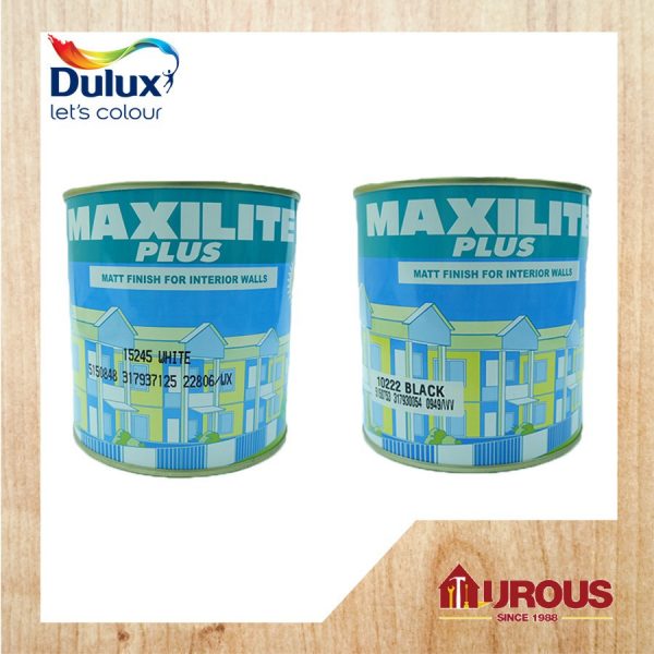 MAXILITE PLUS EMULSION PAINT 1L WHITE 15245 / BLACK 10222