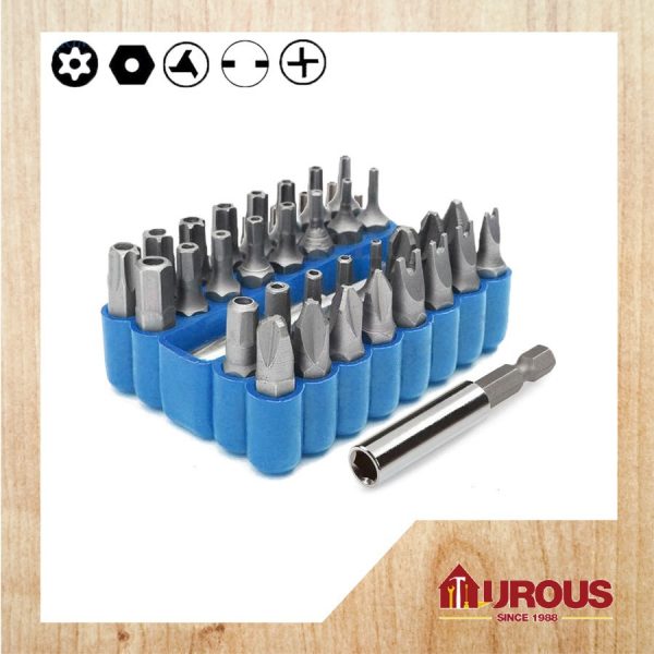 33PCS HEXAGON SCREW BIT SET (PHILIP,SECURITY HEX,SECURITY TORX,SPANNER HEAD)