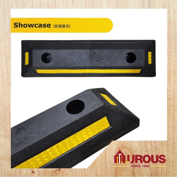 HEAVY DUTY SAFETY RUBBER CAR PARKING BLOCK CAR WHEEL STOPPER (1 PIECE) - Image 3