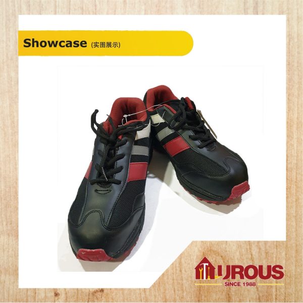 WILD WOLF CKS-2 SAFETY SHOES LOW CUT 1603-2 RED/BLACK SIZE 5 TO 9 - Image 6
