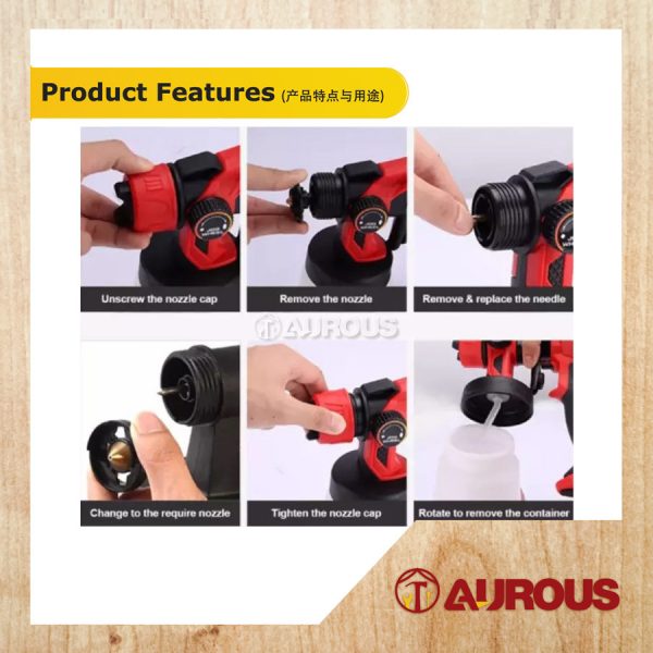 CORDLESS PORTABLE SPRAY GUN 18V 800ML W/ BATTERY 2.0Ah AND CHARGER - Image 8