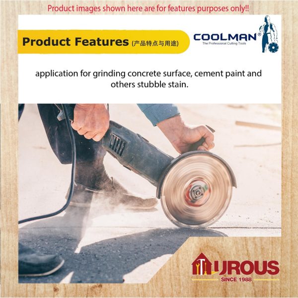 COOLMAN DIAMOND GRINDING WHEEL 4'' CW100A ECO - Image 3