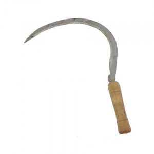 Grass Sickle (Big Curve) with Wood Handle Sabit Rumput(DISCONTINUE)