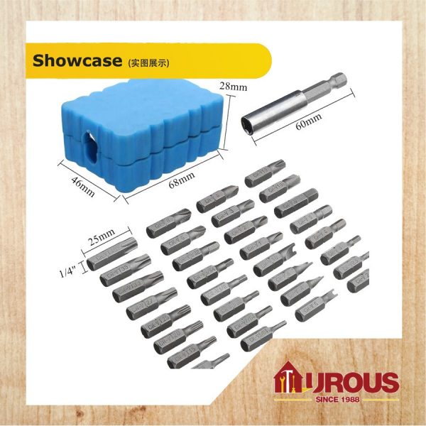 33PCS HEXAGON SCREW BIT SET (PHILIP,SECURITY HEX,SECURITY TORX,SPANNER HEAD) - Image 5