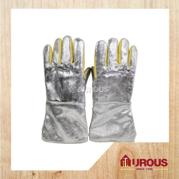 ALUMINISED HAND GLOVE 16" (ALU/370/5F-PANOX) (UP TO 550°C)
