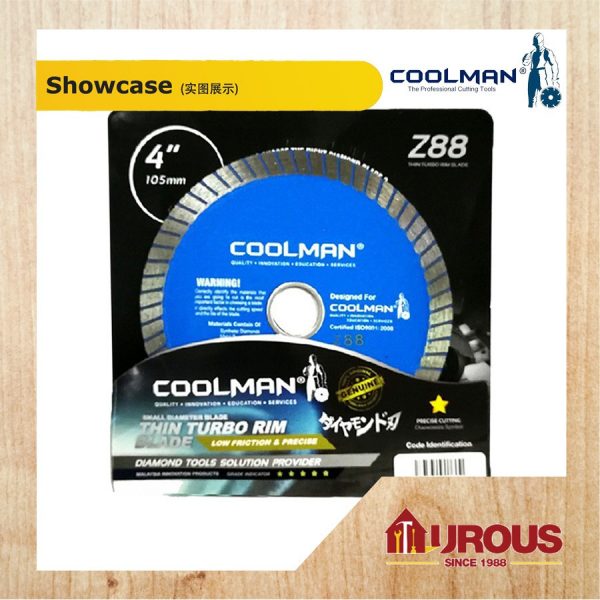 COOLMAN Z88 DIAMOND CUTTING DISC 4'' - Image 2