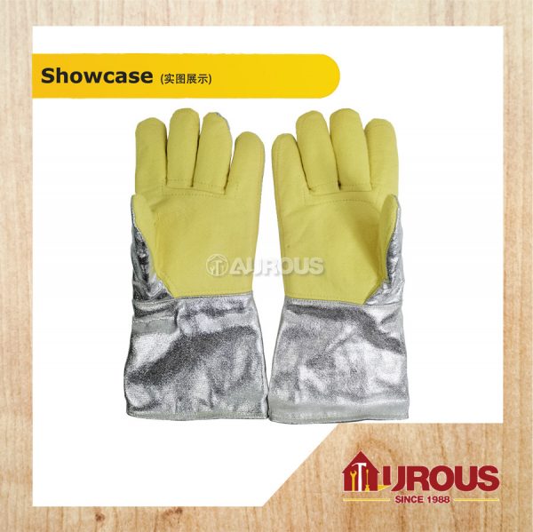 ALUMINISED HAND GLOVE 16" (ALU/370/5F-PANOX) (UP TO 550°C) - Image 2