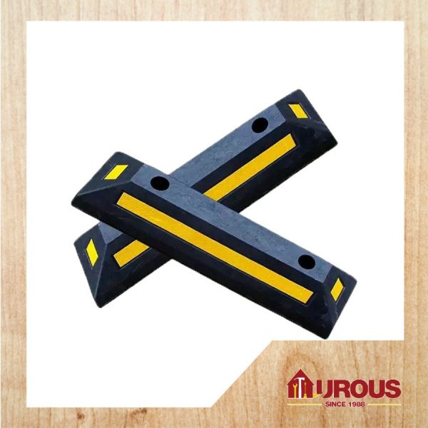 HEAVY DUTY SAFETY RUBBER CAR PARKING BLOCK CAR WHEEL STOPPER (1 PIECE)