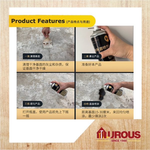 SHIMA WATERPROOF LEAKAGE MENDING SOLUTION SPRAY 450ML SAJ 5132 - Image 5