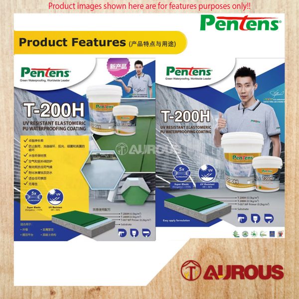 PENTENS PU WATERPROOFING COATING FLESEAL T-200H GREY/WHITE (20 KG) - Image 5