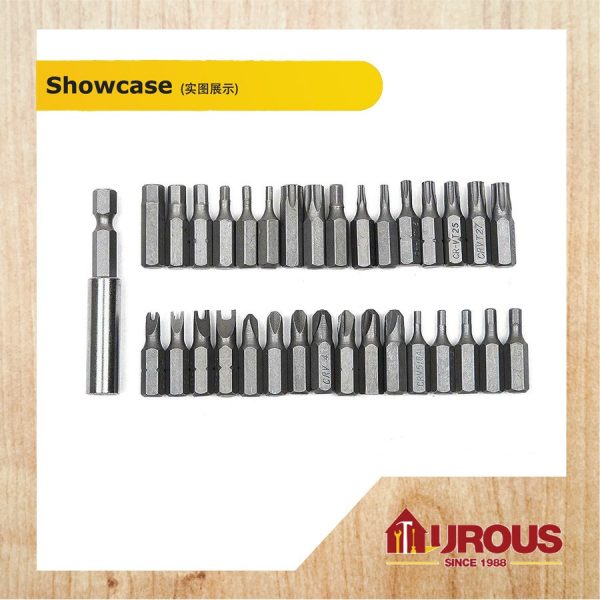33PCS HEXAGON SCREW BIT SET (PHILIP,SECURITY HEX,SECURITY TORX,SPANNER HEAD) - Image 4