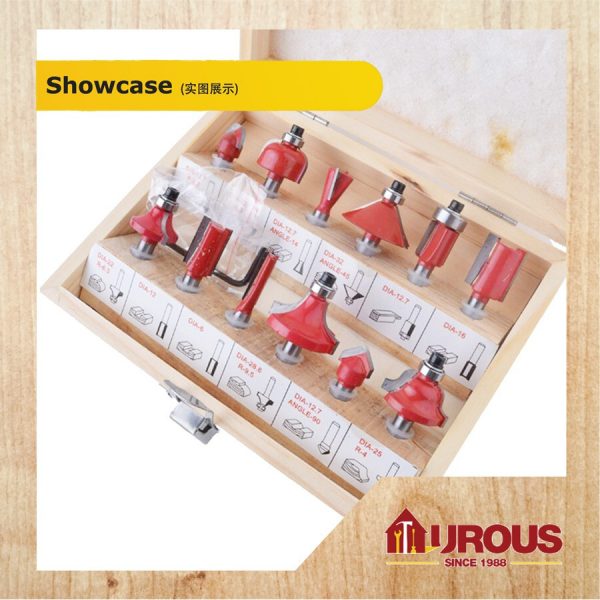 12PCS ROUTER BIT SET 6.35MM (270401) - Image 3