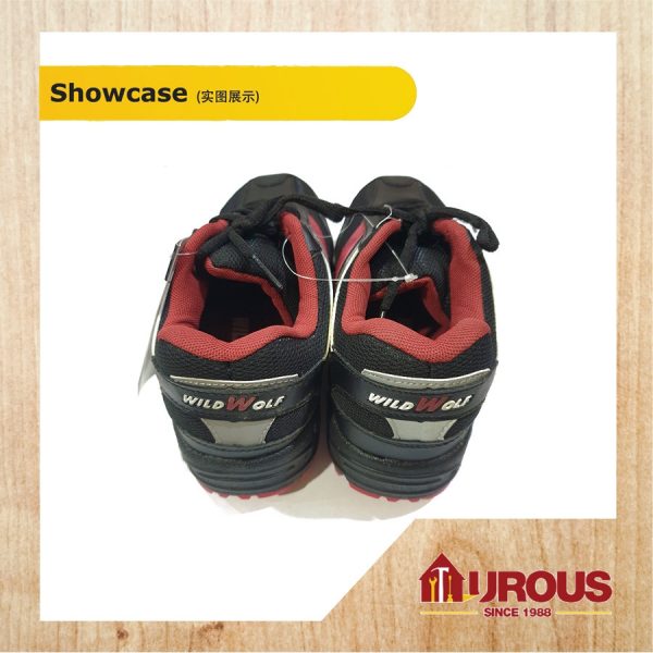 WILD WOLF CKS-2 SAFETY SHOES LOW CUT 1603-2 RED/BLACK SIZE 5 TO 9 - Image 5