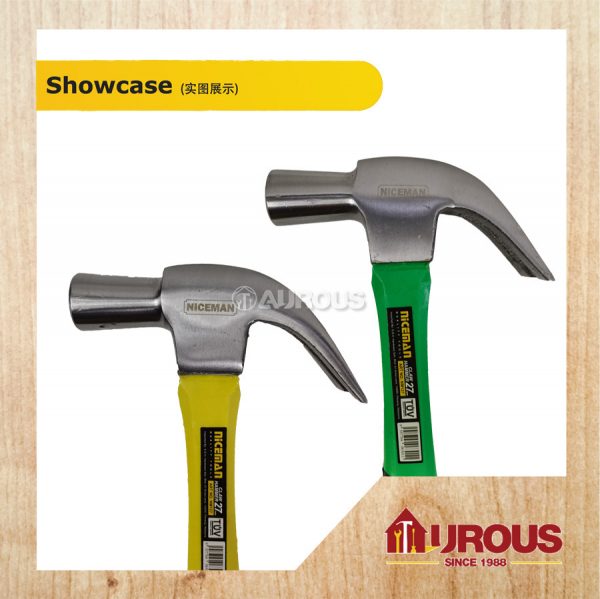 NICEMAN CLAW HAMMER WITH FIBRE HANDLE 27MM - Image 4