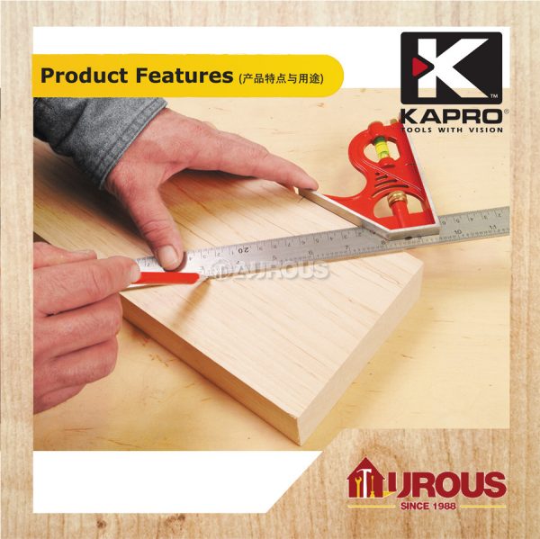 KAPRO SPIRIT LEVEL 325 MAGNETIC LOCK COMBINATION SQUARE - Image 5