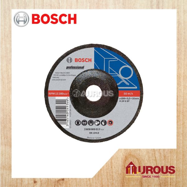 BOSCH FIBRE GRINDING DISC 4'' x 6.0MM x 16MM (2608600017)