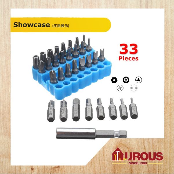 33PCS HEXAGON SCREW BIT SET (PHILIP,SECURITY HEX,SECURITY TORX,SPANNER HEAD) - Image 3