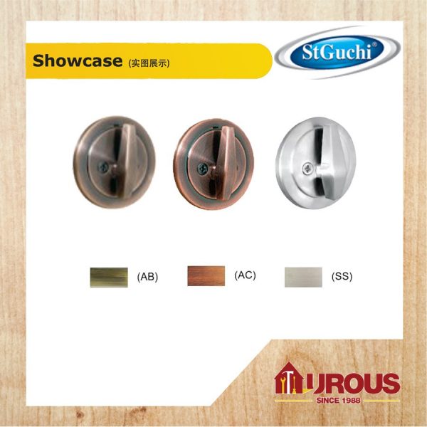 ST GUCHI HALF DEADBOLT LOCK D264-SS / D284-AB / D294-AC (THUMBTURN) - Image 2