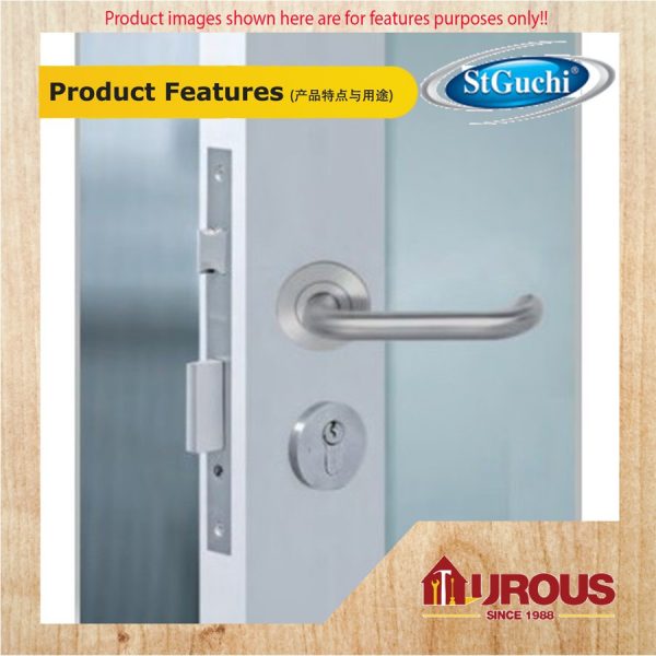 ST GUCHI LEVER HANDLE HOLLOW S/STEEL SGLHR-101SS (HANDLE ONLY) - Image 3