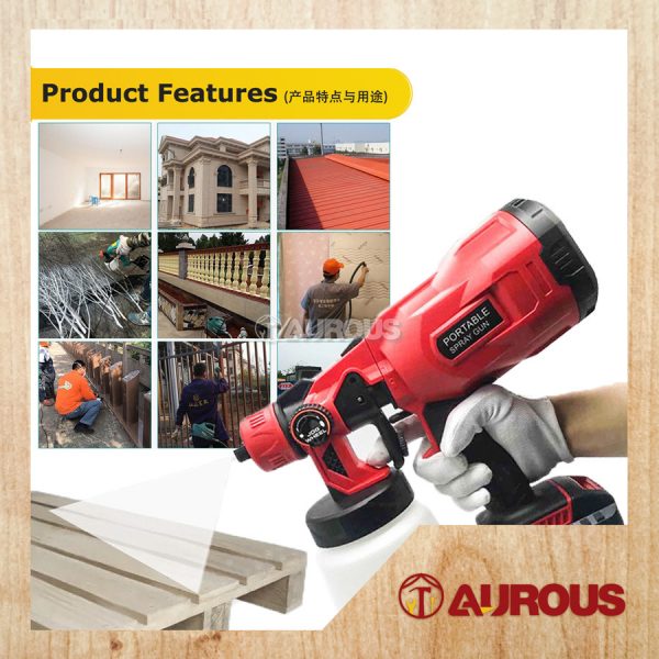 CORDLESS PORTABLE SPRAY GUN 18V 800ML W/ BATTERY 2.0Ah AND CHARGER - Image 6
