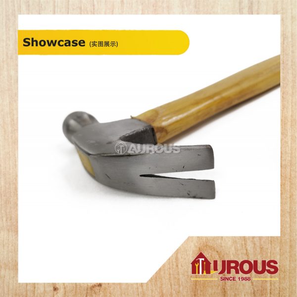 CLAW HAMMER WITH WOODEN HANDLE 27MM - Image 3