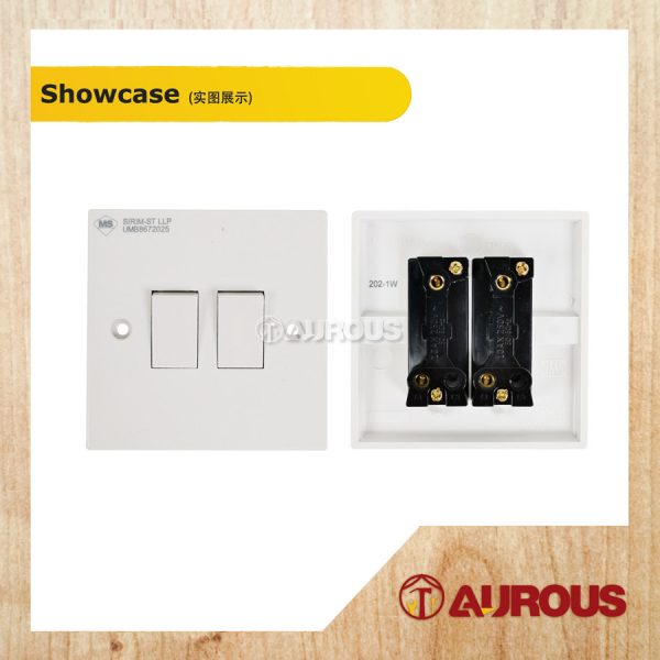UMS 1 WAY FLUSH SWITCH 10A 250V (2 GANG/3 GANG) - Image 2