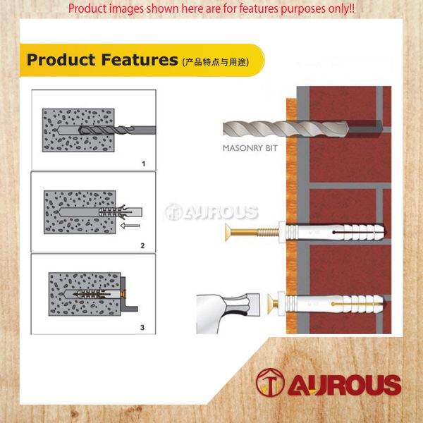 PVC WALL PLUG PLASTIC PLUG NAIL - MIX COLOUR (RANDOMLY) - Image 8