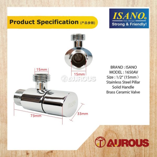 ISANO ANGLE VALVE 1/2“ (15MM) 1650AV - Image 5