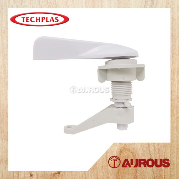 TECHPLAS 1003 LOW LEVEL CISTERN PLASTIC FLUSH HANDLE C/W PLASTIC ROD