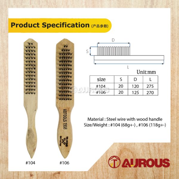 DOUBLE ARROW STEEL WIRE BRUSH / BESI BERUS (#104 , #106) - Image 5
