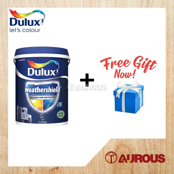 DULUX WEATHERSHIELD 18 LITRE BASE - A (WHITE 15004) *WITH FREE GIFT*