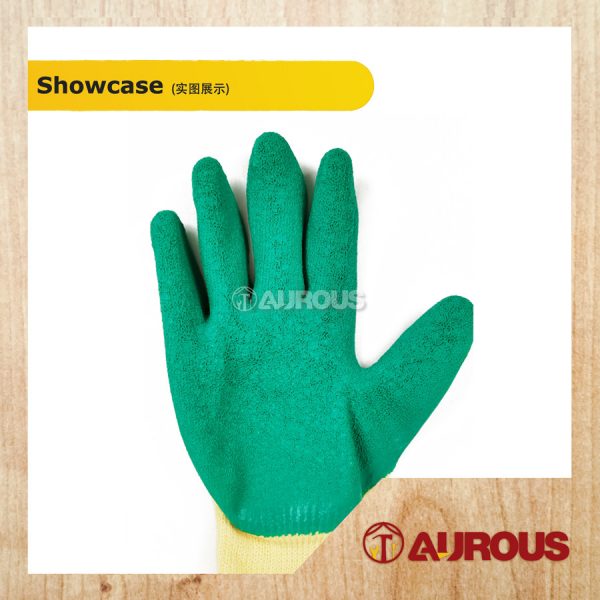 Safety Protective Latex Coated Cotton Hand Glove Pvc Grip Palm(Colour randomly) - Image 2