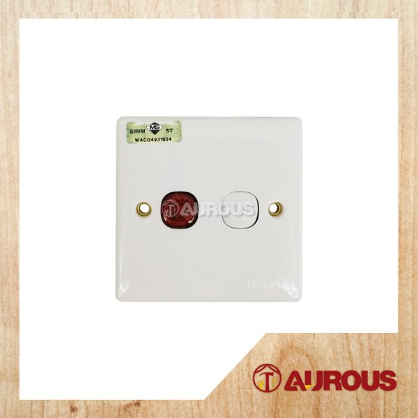 FLUSH SWITCH WITH NEON INDICATOR DS820L 20A 250V