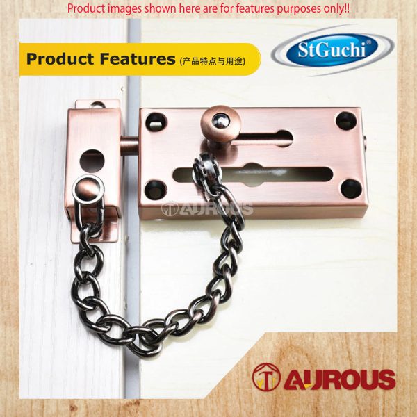 ST GUCHI STEEL DOOR CHAIN & BOLT (SGDG-216SN / SGDG-219AC) - Image 6