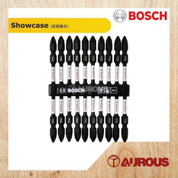 BOSCH POWER MAGNETISED SCREW BIT (H/D) (+)(+) (10 PCS) - Image 2