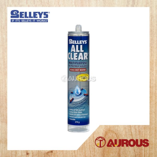 SELLEYS ALL CLEAR MULTIPURPOSE SILICON CO-POLYMER SEALANT (CLEAR) 270G