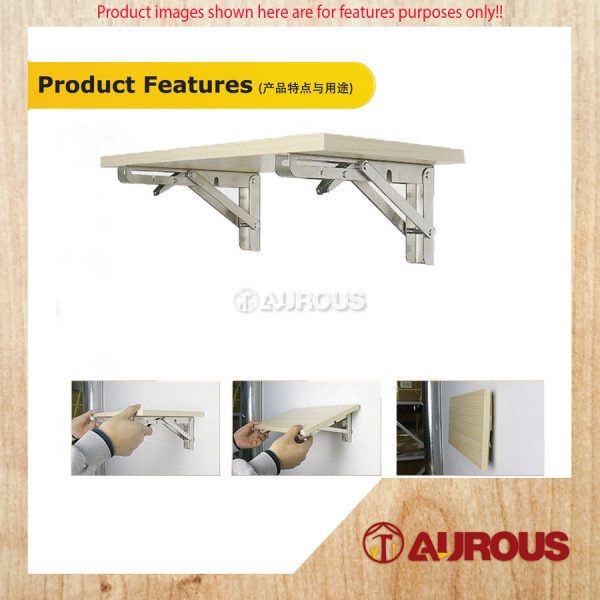 FOLDABLE SHELF BRACKET (SPRING FOLD) 8" 10'' 12'' - Image 6