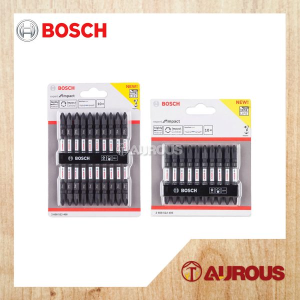 BOSCH POWER MAGNETISED SCREW BIT (H/D) (+)(+) (10 PCS)