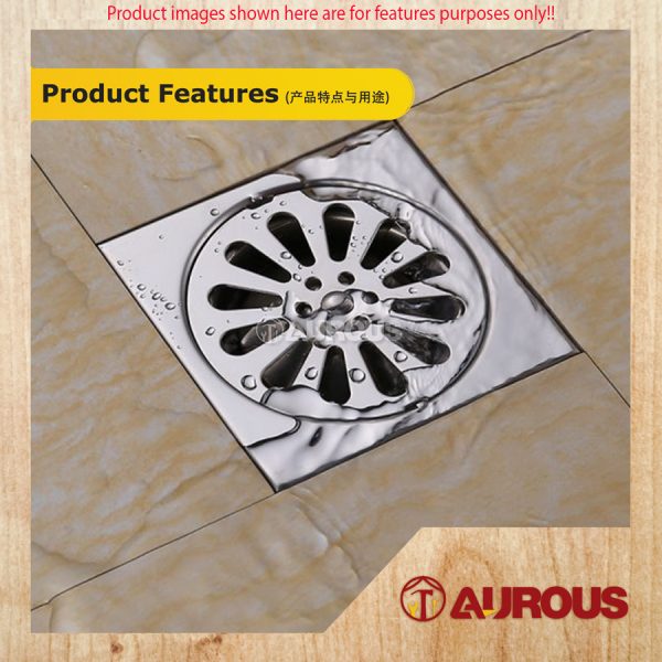 ICCO SUS304 FLOOR GRATING (AUTO CLOSING/FLOWING) 150MM x 150MM FG853 - Image 7