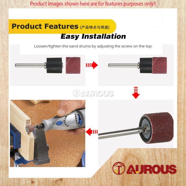 SANDPAPER ROLL HOLDER BIT / DRUM RUBBER MANDRELS (3.15MM SHANK) SMALL/BIG [FOR MINI STRAIGHT GRINDER] - Image 6