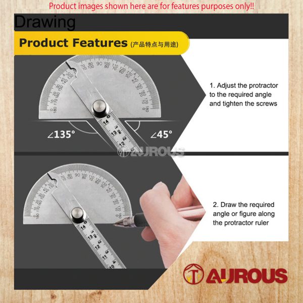 Stainless Steel Angle Ruler Protractor (small) - Image 8