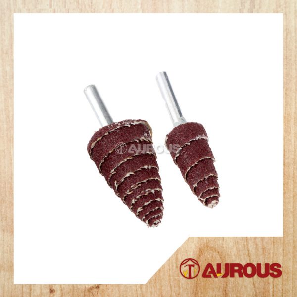 CONICAL FLAP SANDPAPER SANDING BIT 16MM, 25MM x #80 (6MM SHANK)