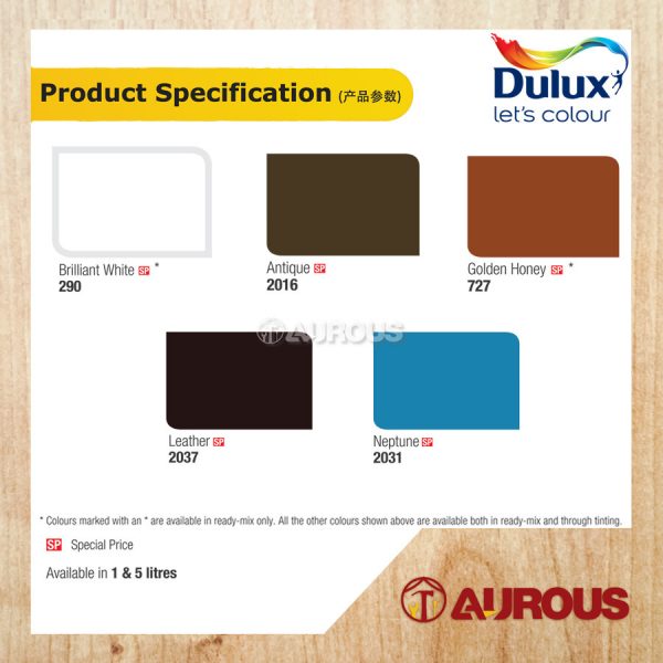 DULUX AURA HIGH GLOSS FINISH - 5 LITRE (SPECIAL PRICE) - Image 2