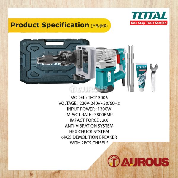 TOTAL DEMOLITION HAMMER TH213006 1300W - Image 7
