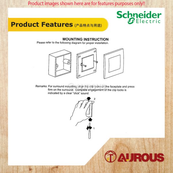 SCHNEIDER C-VIVACE DOUBLE SWITCH SOCKET OUTLET KB25 2 GANG 13A 250V - Image 4