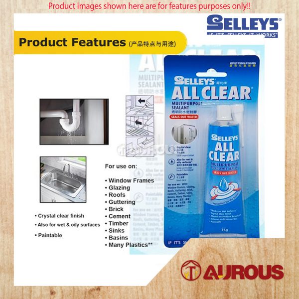Selleys All Clear Multipurpose Silicone 75g - Image 6